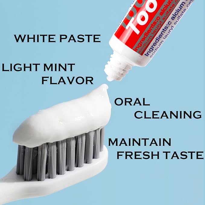 Mini Mouthwash and Travel Size Toothpaste BulkBlue 35ml/1.2 fl oz Mint Flavor Mouthwash and 0.35oz Small Toothpaste for TravelOfficeToiletry Kits