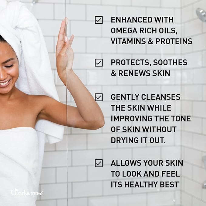 Just Nutritive Skin Calming Body Wash | Best Body Wash for Your Skin | Natural Body Wash 16 oz