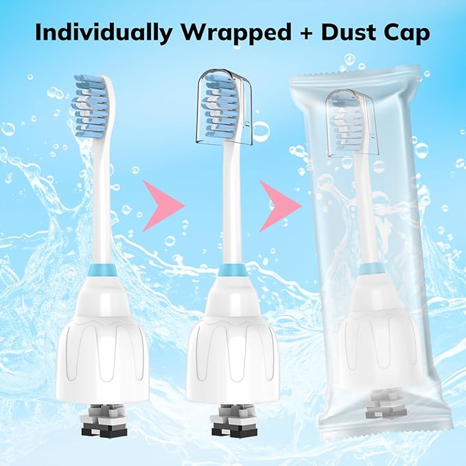 Replacement Toothbrush Heads for Philips Sonicare E-Series Essence Xtreme Elite Advance and CleanCare Screw-On Toothbrush Handles6 Pack Soft Dupont Bristles Electric Toothbrush Replacement Heads