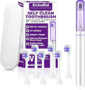 Metal Electric Toothbrush with UV ModeVibration and Oscillation Travel Toothbrush for Adults and Teen6 Brush Heads &amp Travel Case &amp Dust Cover 5 Modes &amp Timer One Charge Last 120 Day（Gr