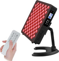 Red Light Therapy Panel for Face and Body 630/660/810/850nm 4 Wavelengths Red Near Infrared Light Device with 70 Dual Chip LEDs Timer and Stand for Improve Sleep Skin Wellness (Black 350W)