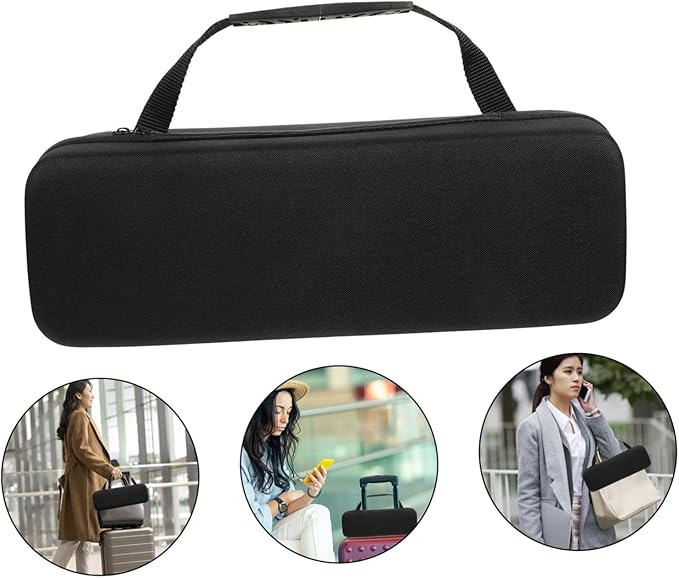 WOONEKY Travel Hair Brush Case Hair Curler Bag Travel Case Compact Lightweight
