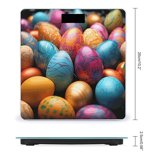 Easter Day Colorful Eggs Scale for Body Weight Smart Scales Digital Bathroom Scale High Precision Weighing Scales with Large Display Weighing Machine for People