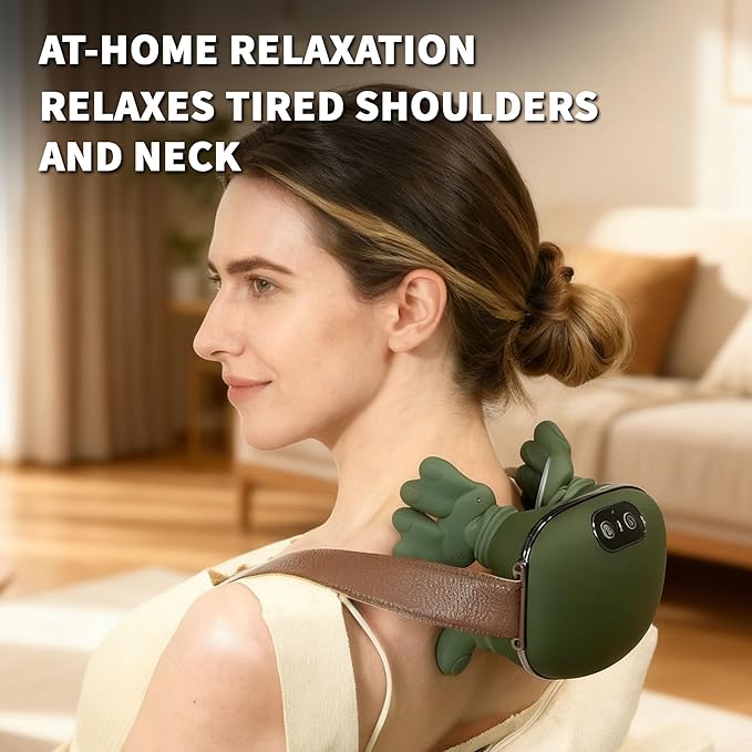 Smart Neck Massager with Soothing Heat Portable Relaxation Neck Massager for Home Office Travel Adjustable Comfort Massage Modes Gift for Family &amp Friends