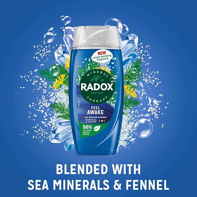 Radox Feel Awake for Men 2 in 1 Shower &amp Shampoo (225ml x 1)