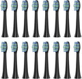Replacement Toothbrush HeadCompatible for SOUNESS Electric SN801/ST903/ST901/ST905/ST802/SN-P1(16black Cleaning)