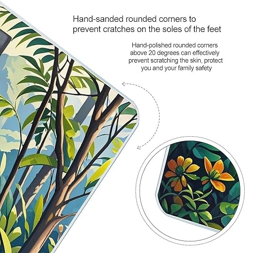Tropical Jungle Painting Scale for Body Weight Smart Scales Digital Bathroom Scale High Precision Weighing Scales with Large Display Weighing Machine for People