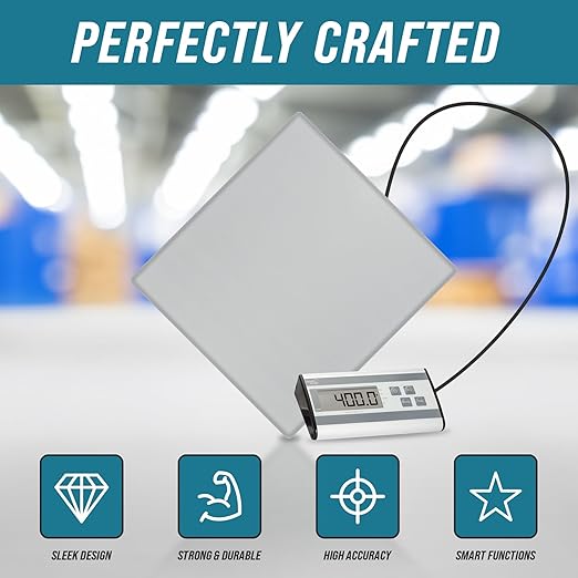 Smart Weigh Digital Postal Shipping Scale Heavy Duty 440 lb Capacity 6 oz Readability Hold &amp Tare Function Stainless Steel Platform