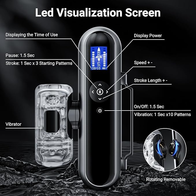 Automatic Male Hands Free Masterburbatar 10X Vibrate Stroking Modes with Suction Cup Man Masturebster Pocket Pussycats for Men Hoodies Electric Blow Job Machine Pocket Puzzy Silicone LBN61