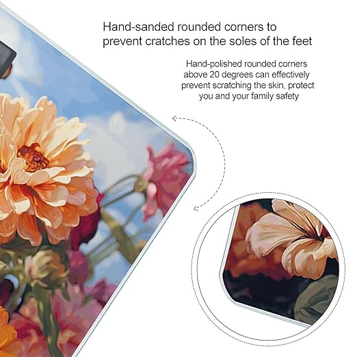 Colorful Flower Scale for Body Weight Digital Bathroom Scale Precision Smart Weighing Scales with Clear LED Display Accurate High Precision Scales Weighing Machine