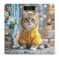Cat in Yellow Hoodie Smart Scale for Body Weight Accurate Bathroom Scale with LED Display Digital Weight Scales Weighing Machine High Precision Scales for Bath Home