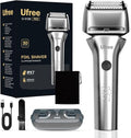 Ufree Foil Shaver with Pop-Up Trimmer 8500 RPM Electric Razor for Men Wet &amp Dry Electric Shaver with 2 Speed Modes LED Display Rechargeable Cordless IPX7 Waterproof Silver