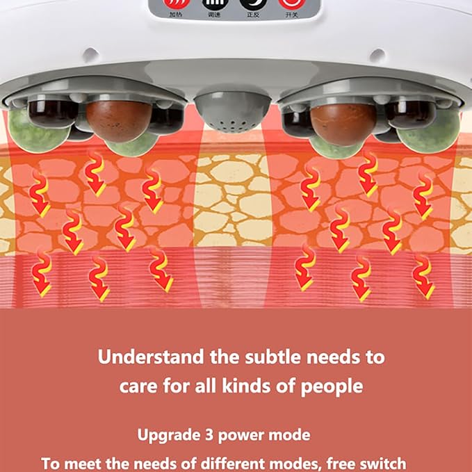 Electric Abdominal Massager Tummy Kneading Instrument 3 Gear Adjustment 12 Magnet Assist Deep Massage Big Double Disc Massage Stomach Maintenance for Abdominal Back Neck and Legs