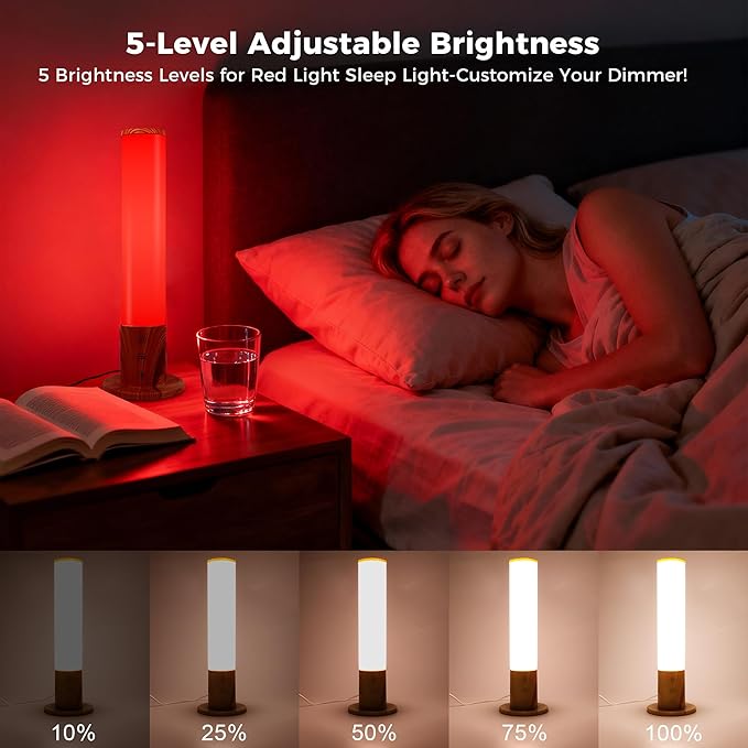 670nm Red Light Therapy &amp 10000 Lux Sun Lamp – Dual Mode Happy Light &amp Sunlight Lamp for Sleep Relaxationwith Remote Control Adjustable Timer Memory Function and 4 Color Temperatures Sun