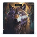 Wolves and Dream Catchers Bathroom Scale Rounded Smart Scale for Body Weight Automatic Power On/Off Weight Scales Accurate Bathroom Digital Scales for Pet Home Bedroom Kitchen