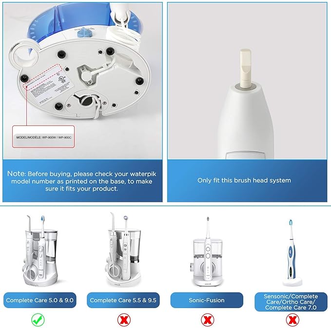 6pcs Classic Jet Tips and 4pcs Toothbrush Replacement Heads for Warterpik