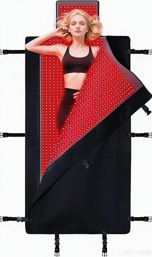 2025 Medical-Grade TPU Red Light Therapy Sleeping Bag Full Body Pain Relief &amp Recovery 73x30 Dual Wavelength Mat with 2600 LEDs