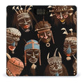 African Ritual Ethnic Tribal Scale for Body Weight Safe Rounded Corners Tempered Glass Digital Bathroom Scale LED Display 400lb Capacity Weight Scales with High Precision Sensors
