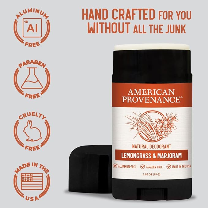 American Provenance Lemongrass &amp Marjoram and Rose &amp Jasmine Deodorant Bundle
