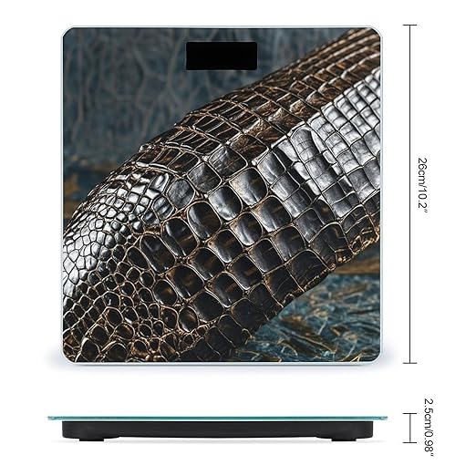 Alligator Skin Scale for Body Weight Smart Scales Digital Bathroom Scale High Precision Weighing Scales with Large Display Weighing Machine for People