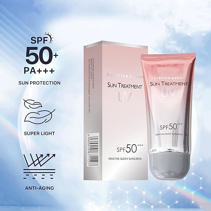 Style Tree Keratine Queen Sun Treatment UV SPF 50+++ Sunscreen – Whitening &amp Anti-Aging Cream for Face &amp Body Water-Resistant 60ml