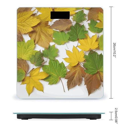Leaves Digital Bathroom Scale for Body Weight with High Precision Digital Weighing Scale with BMI Clear LCD Display and Step-On Measures Weight Up to 180kg