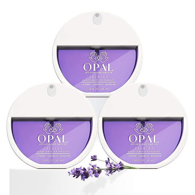 WELLNESS Hand Sanitizer Spray 1.18oz (3-Pack) – Travel Size Calming Hand Sanitizer Therapy with Lavender Chamomile &amp Magnesium – Hydrating Quick-Dry Aromatherapy Spray for Soft Clean Hands