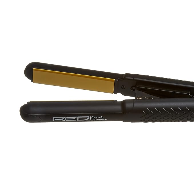 Kiss Products Red Ceramic Tourmaline Professinal Flat Iron 0.75 Inch 1 Pound