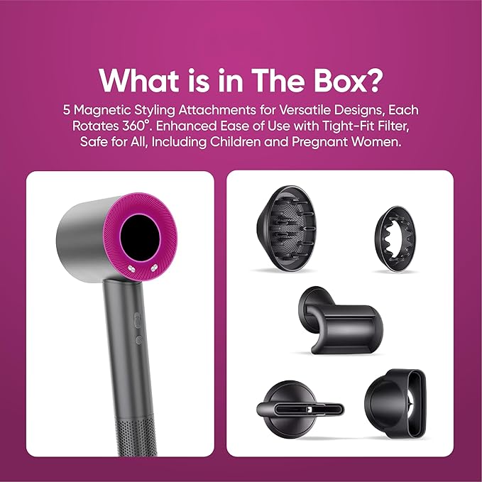 Super Hair Dryer with Powerful Digital Motor for Fast Drying