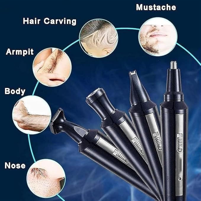Ear and Nose Hair Trimmer Professional USB Rechargeable Nose Trimmer for Men and Women Ear Eyebrow Hair Trimmer Body Grooming Kit IPX7 Waterproof Dual Edge Blades for Easy Cleansing