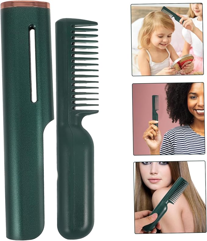 Vaguelly Electric Hot Comb Straightener Brush Brush USB Powered Hair Comb Hairstyling Tool
