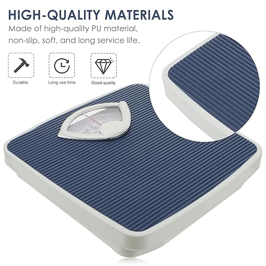 HEALLILY Weighing Bathroom Scales Home Scales for Body Weight Bathroom Body Digital for Body Weight Weight Scales Body Fat Mechanical Pu to Rotate Spring