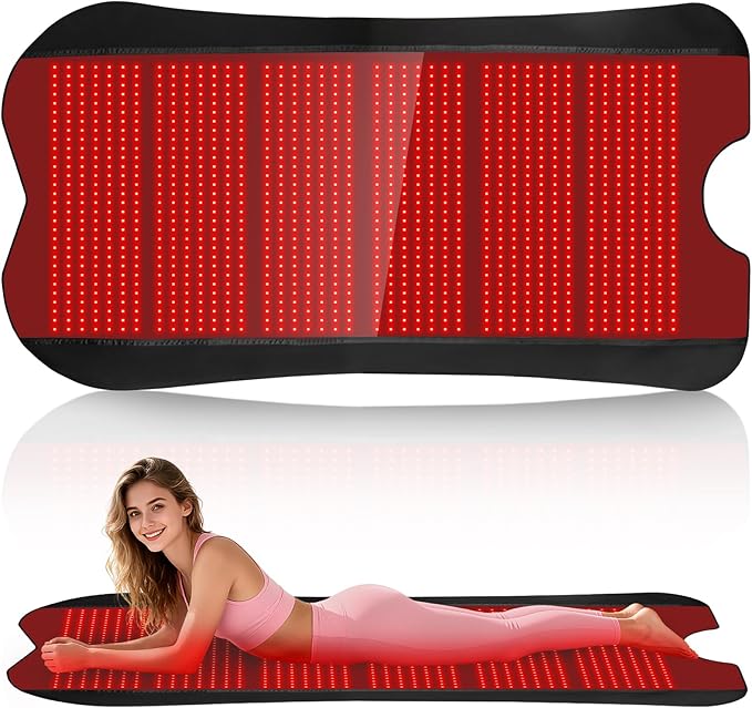 Red Light Therapy Mat for Body 76.8x 39.4 Red Light Therapy Pad with Controller 1260pcs 2 in 1 LEDs (660nm &amp 850nm) Adjustable Timer &amp Intensity