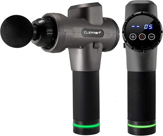 Professional Handheld Deep Tissue Muscle Gun Massager for Athletes 1-20 Speed Strength Levels for Muscle Soreness Relieves [Upgraded Version] - Dark Gray
