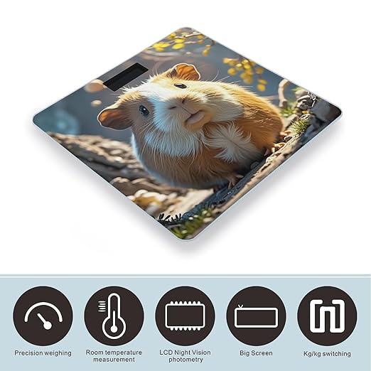 Guinea Pig Weight Scale Highly Accurate Digital Weighing Scale with Large LCD Display Smart Bathroom Scales for Home Bedrooms and Gift Giving