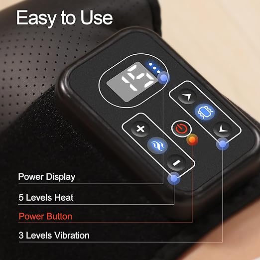 Knee Massager with Heat and Vibration Massage Knee Brace Pain Relief for Joints Elbow Shoulder Ligament