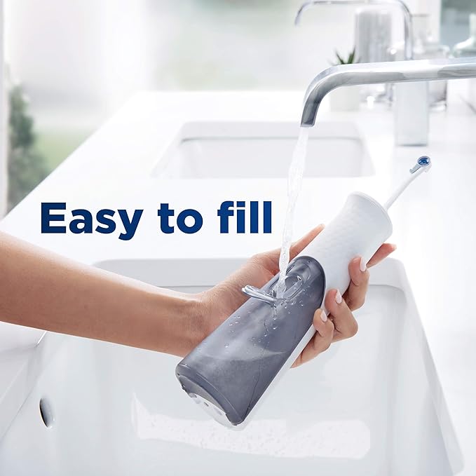 Oral-B Water Flosser Advanced Cordless Portable Oral Irrigator Handle with 2 Nozzles