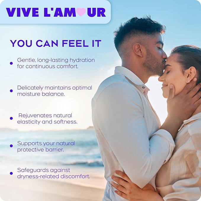 Vive L'Amour 15mg Hyaluronic Acid Vaginal Suppositories Vaginal Moisturizer Continuous Hydration Relieves Vaginal Dryness Restores Natural Softness &amp Elasticity Vaginal Health (12 Inserts)