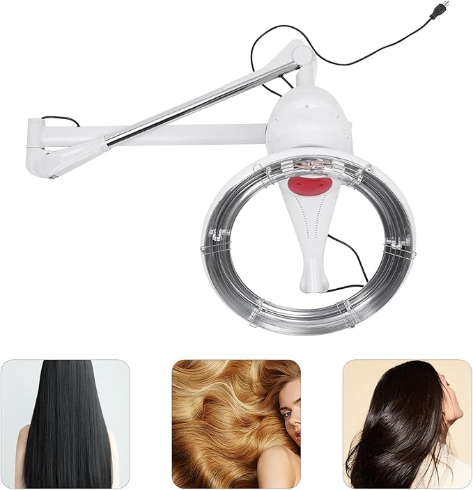 Hair Treatment Machine950W Wall Mount 360 Degree RotatingHair Treatment Machines Salon Hairs Perming MachinesHairs Dryer for Salon Spa (White)