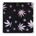 Marijuana Weed Cannabis Leaves Smart Square Scale with Digital Display for Bathroom Scale