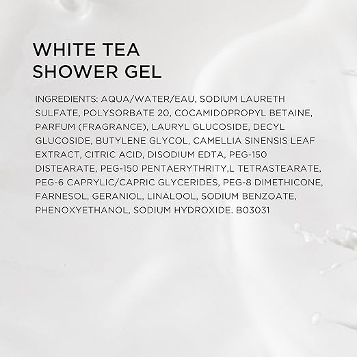 Elizabeth Arden White Tea Pure Indulgence Bath and Shower Gel for Women 13.5 oz