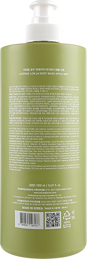 laferme Low pH balanced Gentle Korean Body Wash with Natural &amp Organic Ingredients Hypoallergenic for Sensitive Skin Moisturizing &amp Hydrating for Dry Skin For Women &amp Men 33 Fl Oz App
