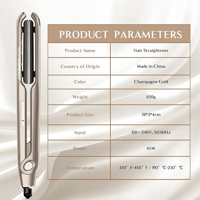 RUCHA 2 in 1 Straightener and Curler 200 Million Negative Ions Air Suspended Hair Straightener