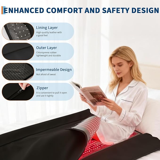 Red Light Therapy Sleeping Bag 2680 LEDs Full Body Red Infrared Light Therapy Device Home Use for Deep Tissue Treatment Skin Rejuvenation Muscle Recovery and Pain Relief