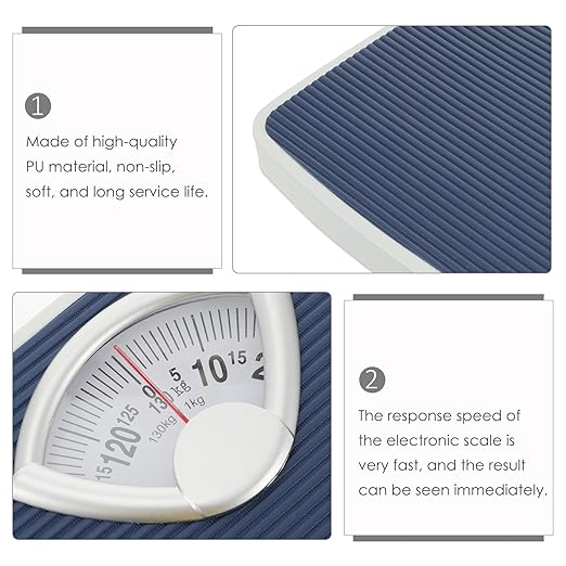 HEALLILY Weighing Bathroom Scales Home Scales for Body Weight Bathroom Body Digital for Body Weight Weight Scales Body Fat Mechanical Pu to Rotate Spring
