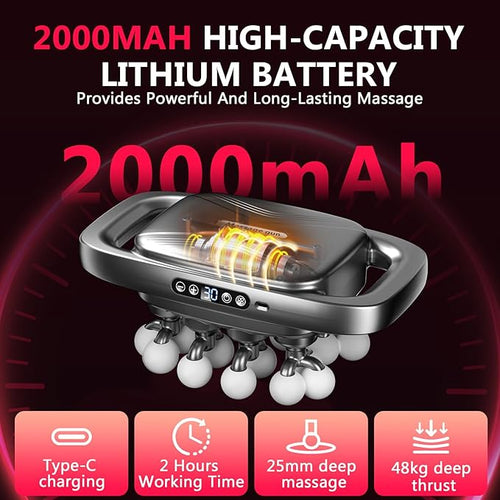 20 Heads Upgraded Massage Gun Deep Tissue Back Massager for Pain Relief with 30 Intensity Levels Portable Handheld Electric Percussion Massager for Full Body Ideal Gifts for Women Men Mom and Dad