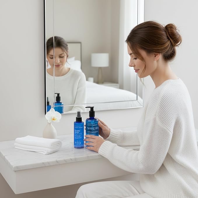 Pecksniff's Sleep Therapy Duo Gift Set – Beauty Sleep Bath &amp Shower Gel 300 ml &amp Pillow Spray 100 ml – Relaxing Aromatherapy for Restful Nights