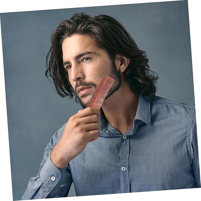 Didiseaon 3pcs Wooden Pocket Comb Mustache Comb Hair Accessory for Men Women Beard Brush Folding Beard Professional Styling Tool