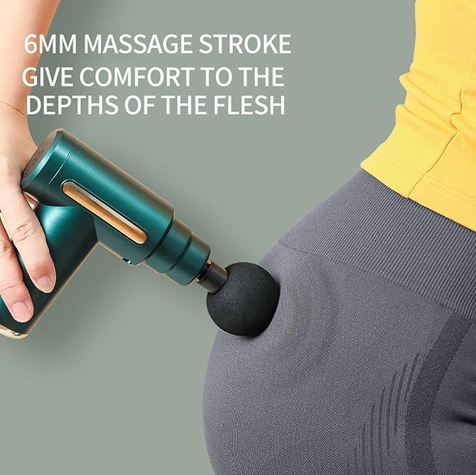 Massage Gun Deep Tissue Portable Massage Gun with 4 Interchangeable Massage Heads for Deep Muscle Relief &amp Relaxation 99 Touches Best Gift (Black)
