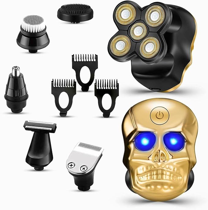Head Shavers for Bald Men Electric shaver 6 in 1 bald 5d rotary shaver men professional body hair trimmer
